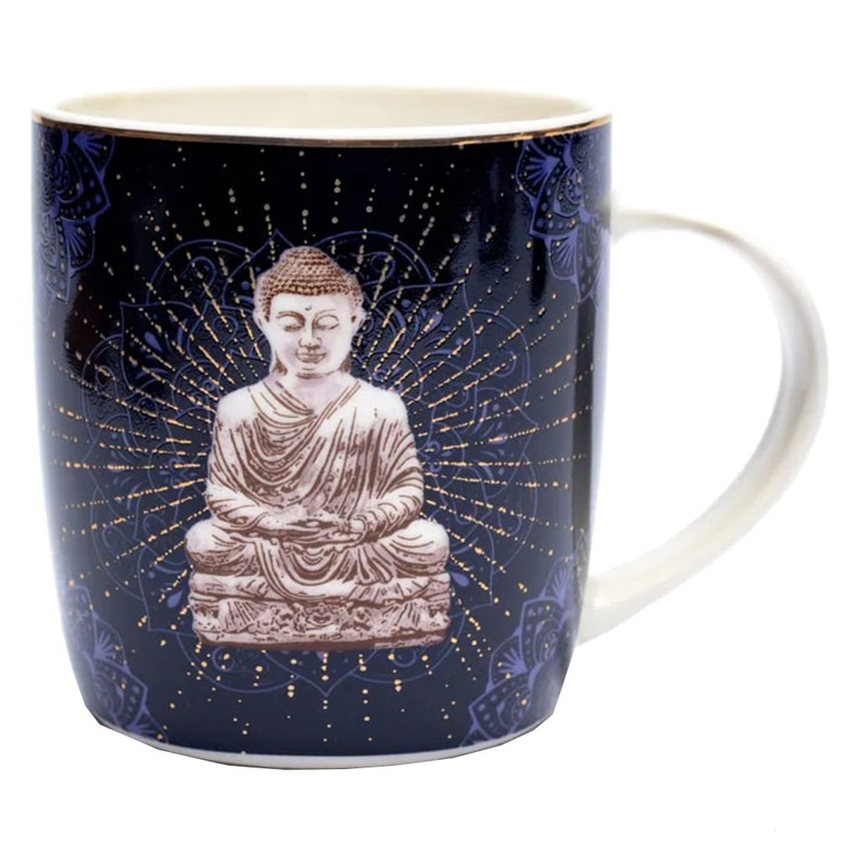 Gift box Tea Infuser Mug Buddha blue