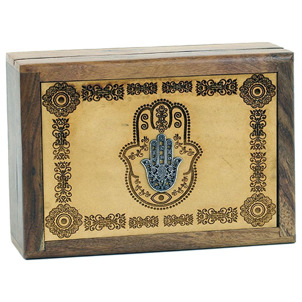 Fatima engraved small box carved