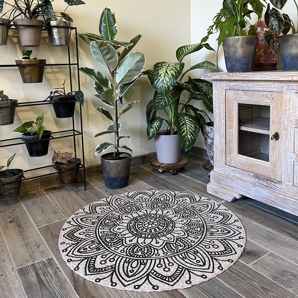 Carpet Mandala 90 cm - Natural