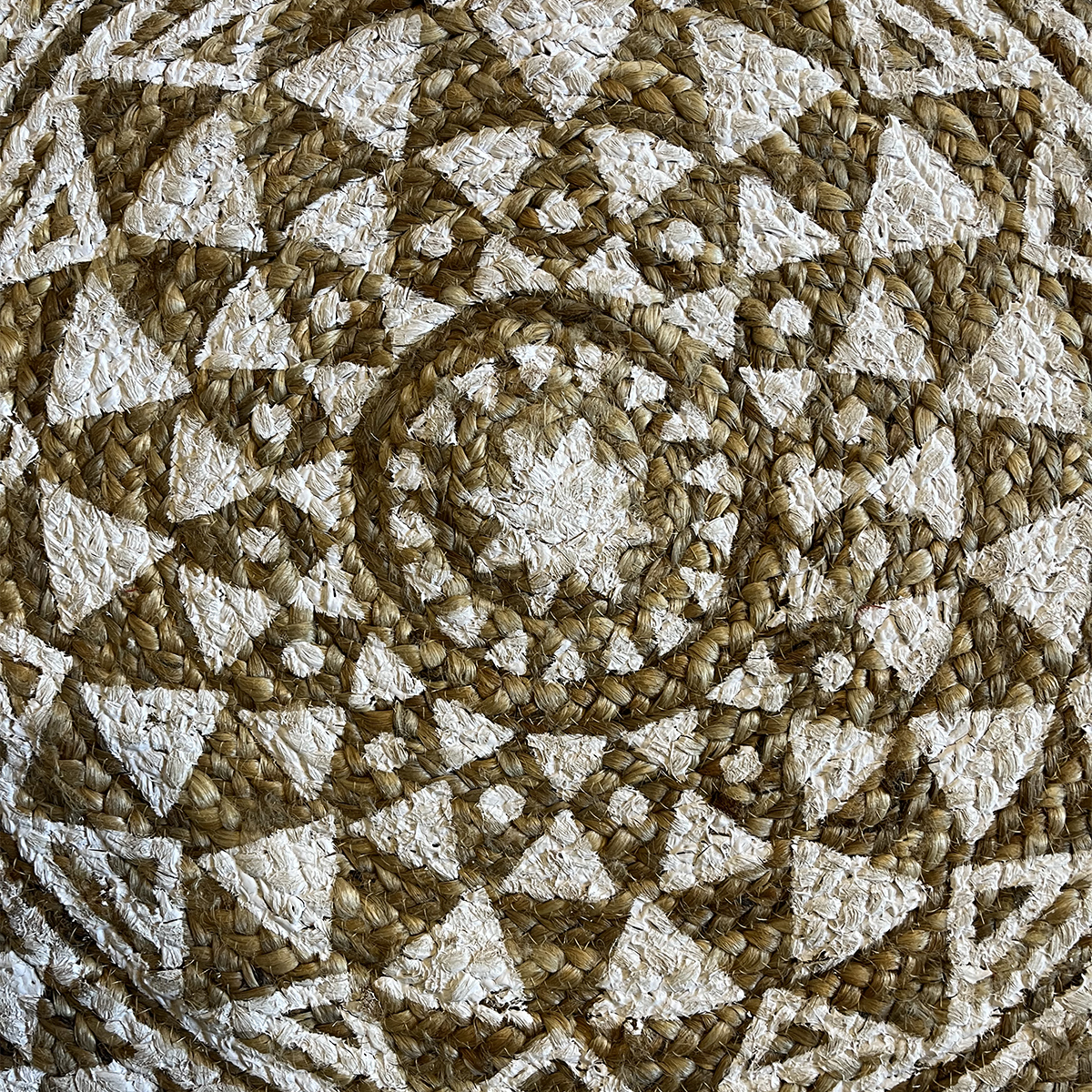 Carpet in Jute Mandala 90 X 90 cm