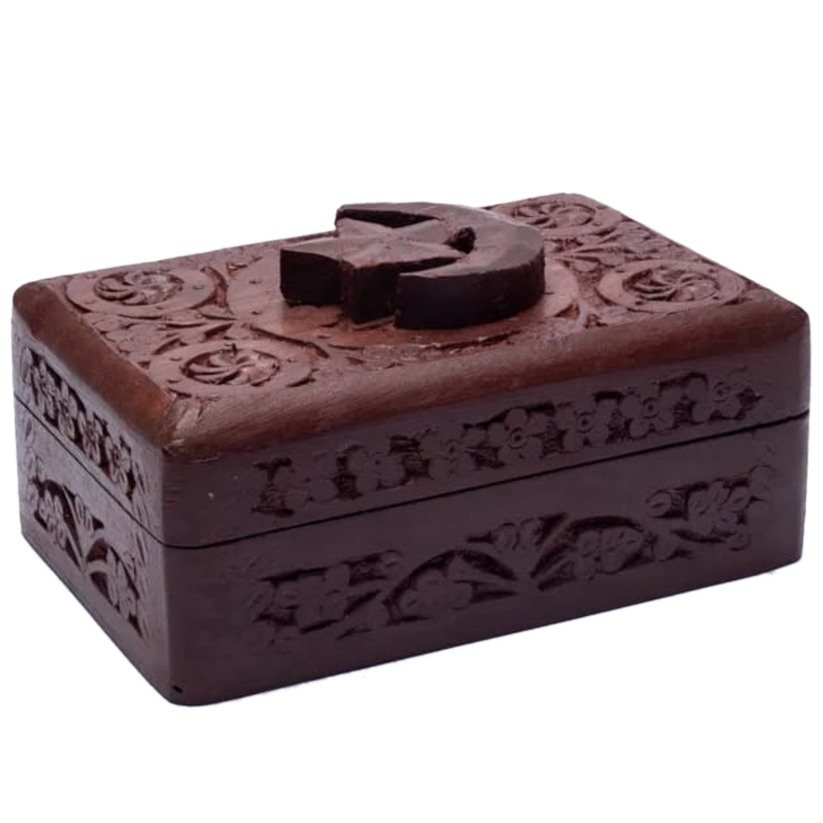Moon and Star small box carved