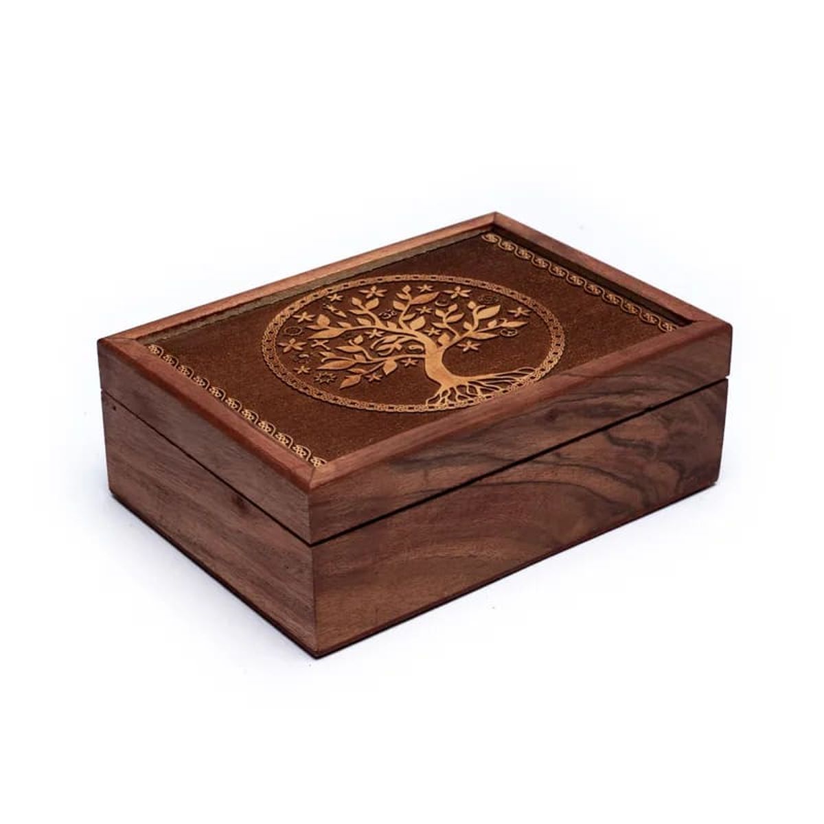 Tarot box Tree of life engraved