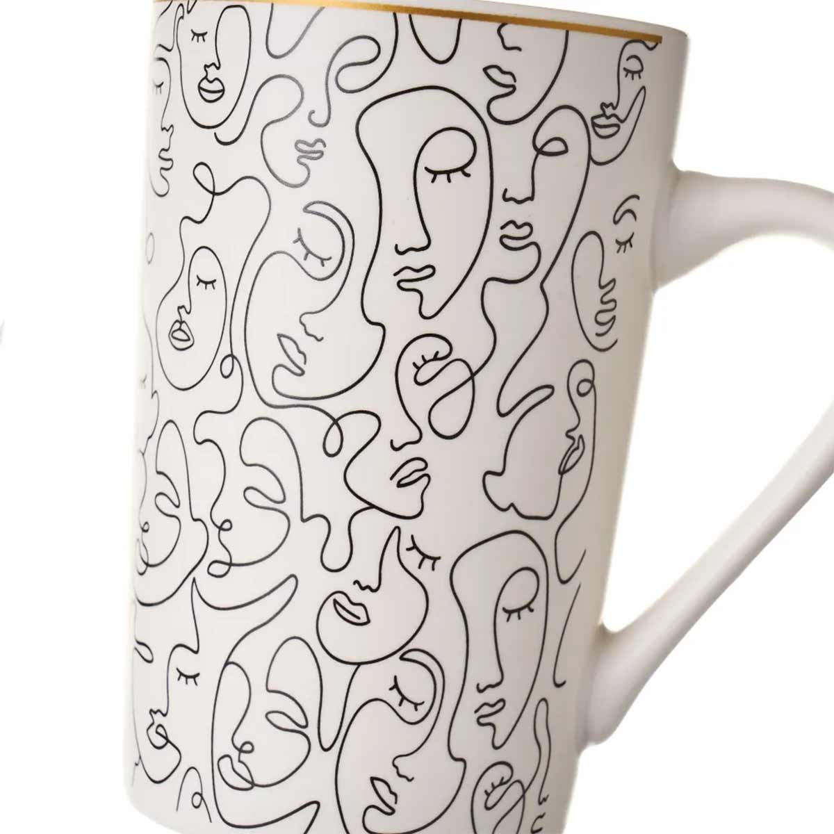 Set of 4 ceramic mugs