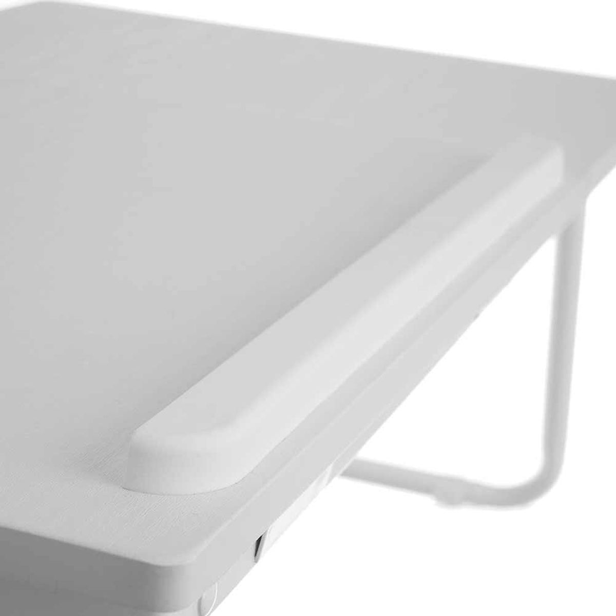 Folding and lifting worktop in white metal