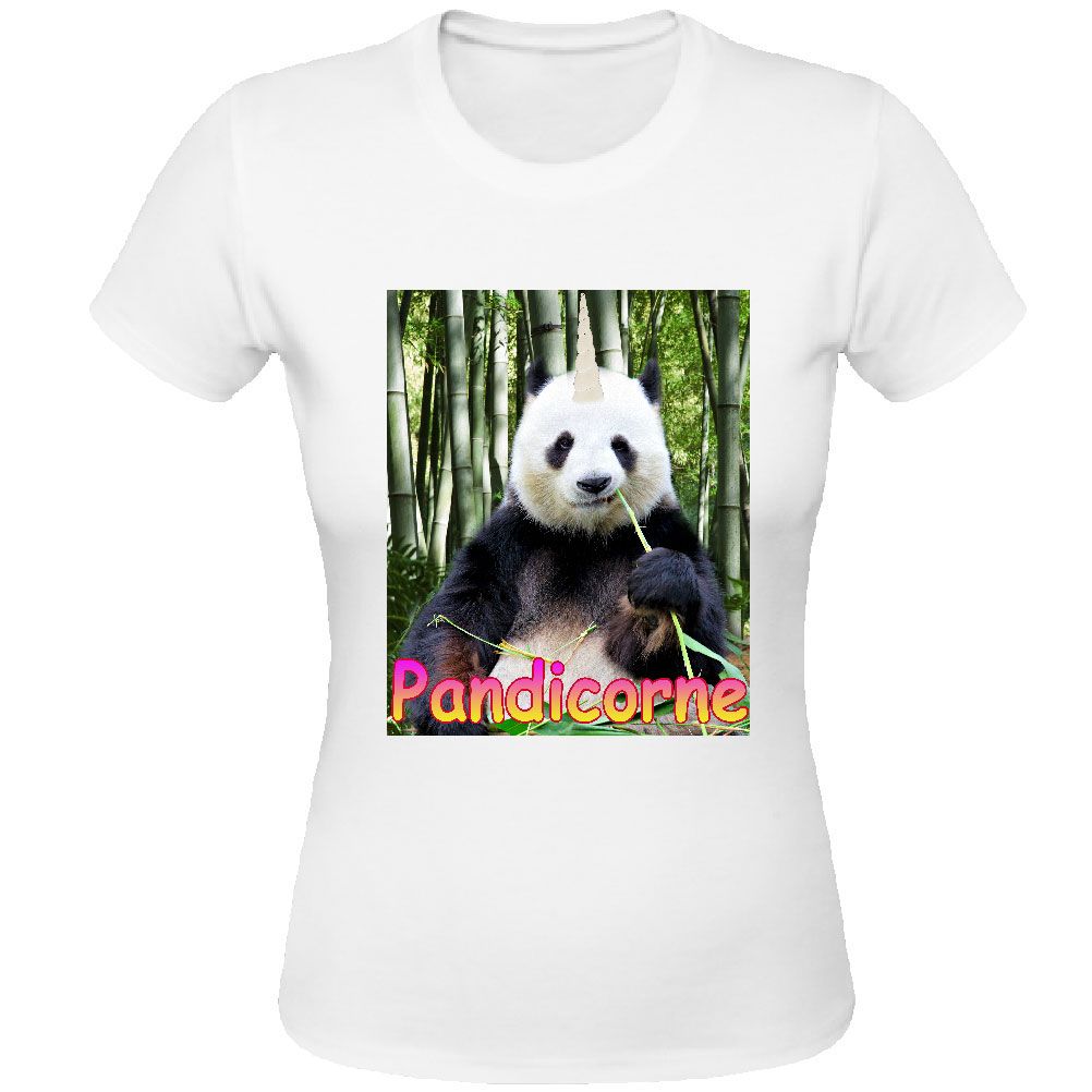 Panda white Women Tee Shirt