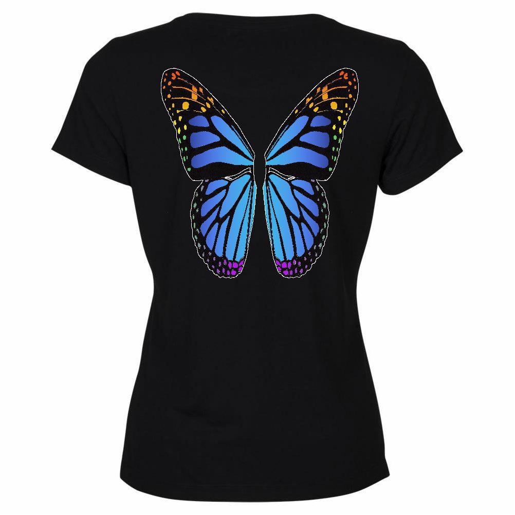 five sleeve t shirt butterfly