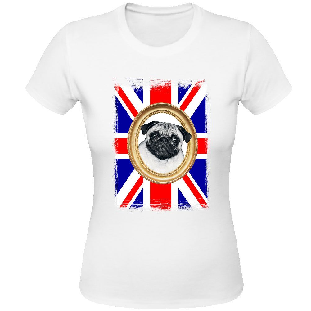 Carlin Union Jack white Women Tee Shirt