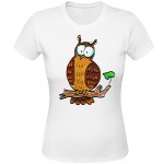Owl white Women Tee Shirt