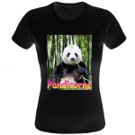 Panda Women black Tee Shirt