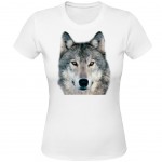 Wolf white Women Tee Shirt