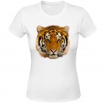 Tiger white Women Tee Shirt