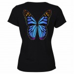 Blue Butterfly Women Tee Shirt