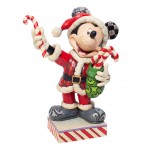 Mickey Mouse with Candy Canes Figurine