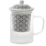 Glass cup with porcelain infuser
