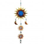 Suns and Moons metal Suspension 90 cm - Blue