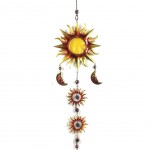 Suns and Moons metal Suspension 90 cm - Yellow