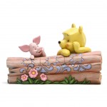 Collectible figurine Pooh and Piglet by Log