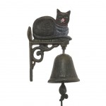 Cat Cast Iron Wall Bell 16 cm