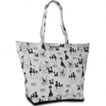 Dubout Cats Large White shopping bag