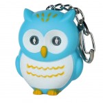 Owl Blue LED Keychains