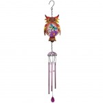 Chime Owl metal and glass - Red