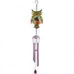 Chime Owl metal and glass - Green