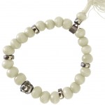 Buddhist Bracelet wooden beads - Beige