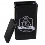 Retro Tea box matte black metal