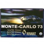 Renault Alpine Mont Carlo 73 Large metal plate Deco