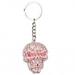 White and Red Skull keyrings - Sound and Light