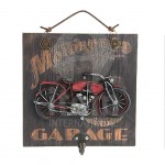 Red vintage motorcycle coat rack