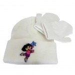 Dora The Explorer Baby Hat with mittens