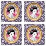 Set of 4 coasters Geisha by Cbkreation