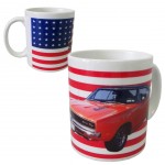 Mug USA American car orange by Cbkreation