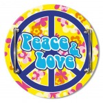 Peace and Love glass tray