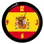Spanish Flag Round Clock by Cbkreation