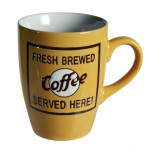 Fresh Brewed Coffee Retro yellow Mug