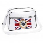 Carlin Union Jack white sports bag - PRINTED IN FRANCE