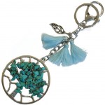Keychain or Jewel Bag Tree of Life - Light Blue
