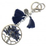 Keychain or Jewel Bag Tree of Life - Navy Blue