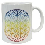 Ceramic multicolored Flower of Life mug by Cbkreation