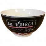 Bowl black ceramic wine bar