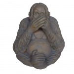 Great patina Orangutan don't say anything statuette