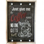 Coffee Hour wooden frame withe led