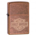 Harley Davidson Zippo Lighter - Antique Copper