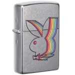 Zippo Playboy Rainbow Brushed Steel