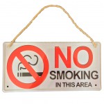NO SMOKING metal plate Deco