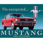 The Unexpected Ford Mustang metal plate Deco 40.5 x 21.5 cm