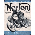 Norton Motorcycle metal plate Deco 40.5 x 21.5 cm