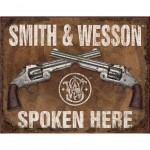 Smith and Wesson metal plate Deco 40.5 x 21.5 cm